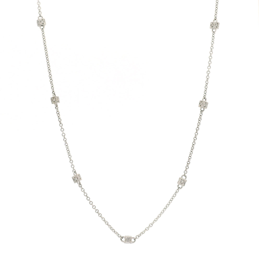 Vintage Style Diamond 3D Box Chain