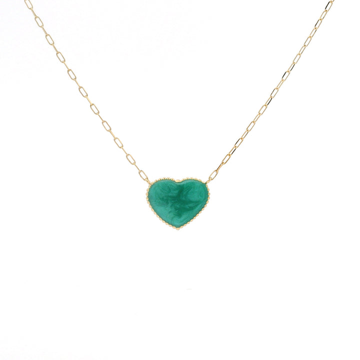 Sea Green Heart Necklace