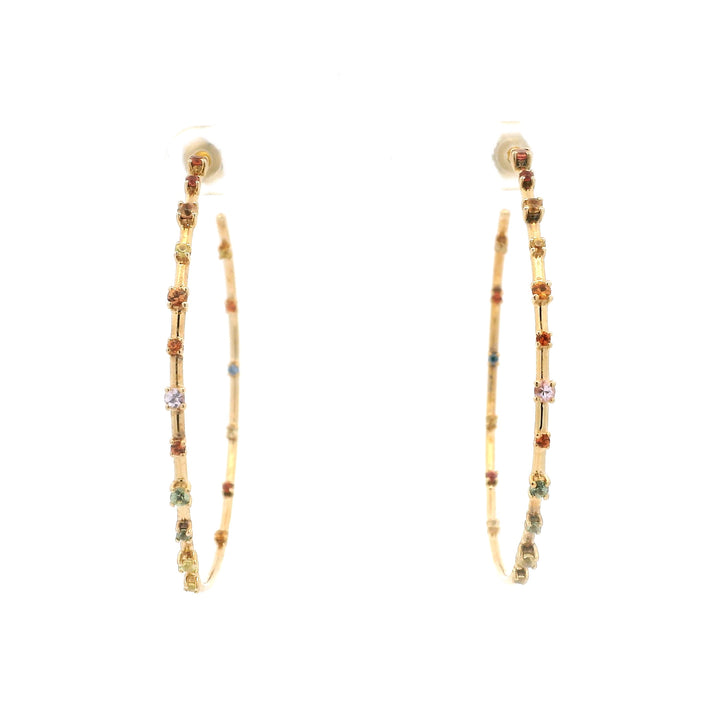 Confetti Sapphire Hoops