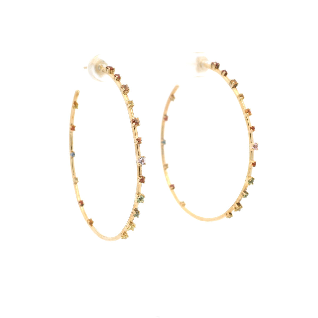 Confetti Sapphire Hoops