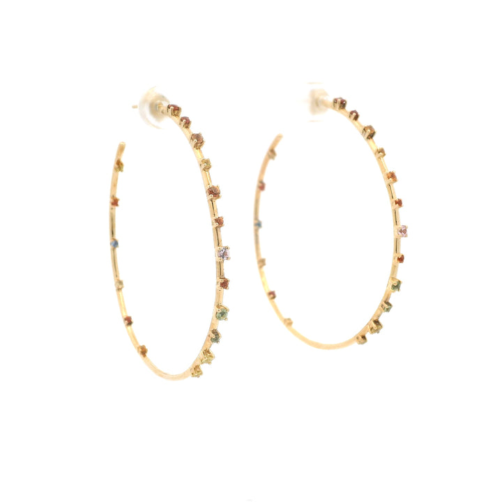 Confetti Sapphire Hoops
