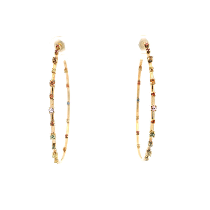Confetti Sapphire Hoops