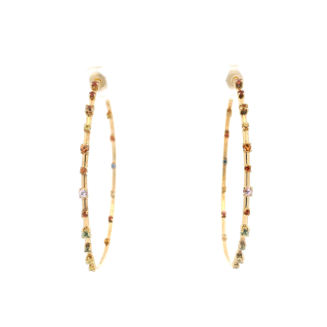 Confetti Sapphire Hoops