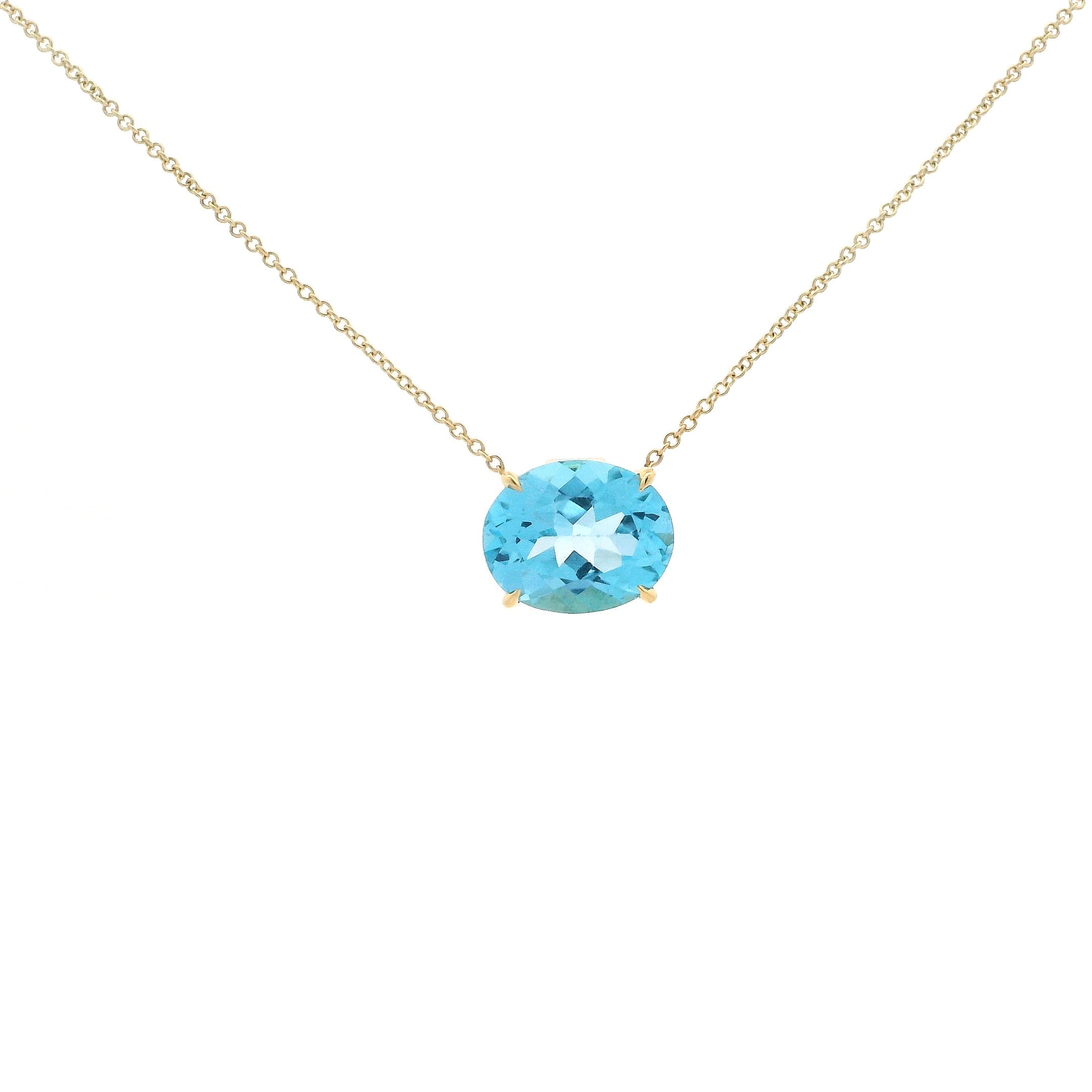 Azure Topaz Glow Necklace – Emilia James