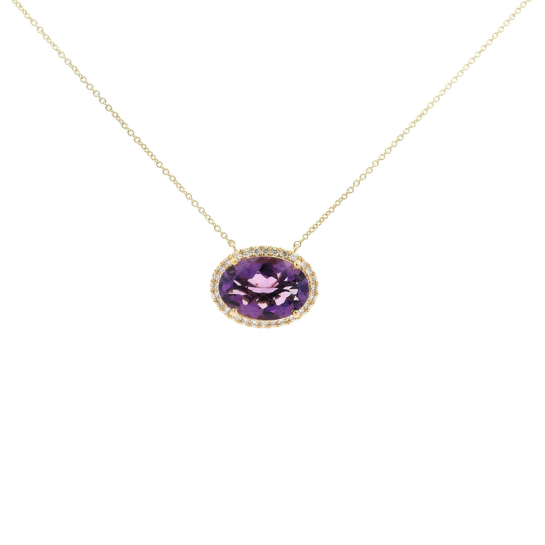 Halo Amethyst Bloom Necklace
