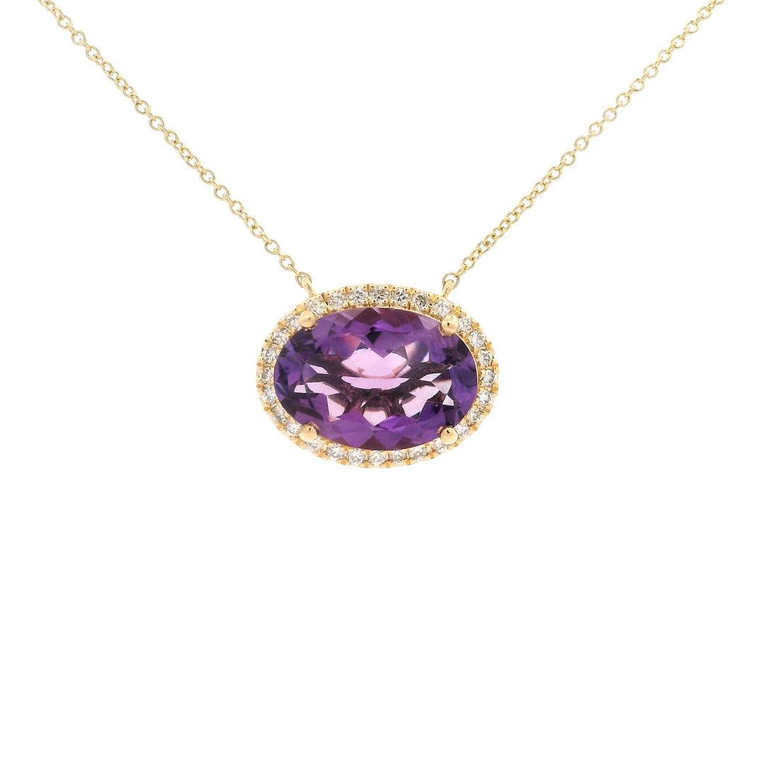 Halo Amethyst Bloom Necklace