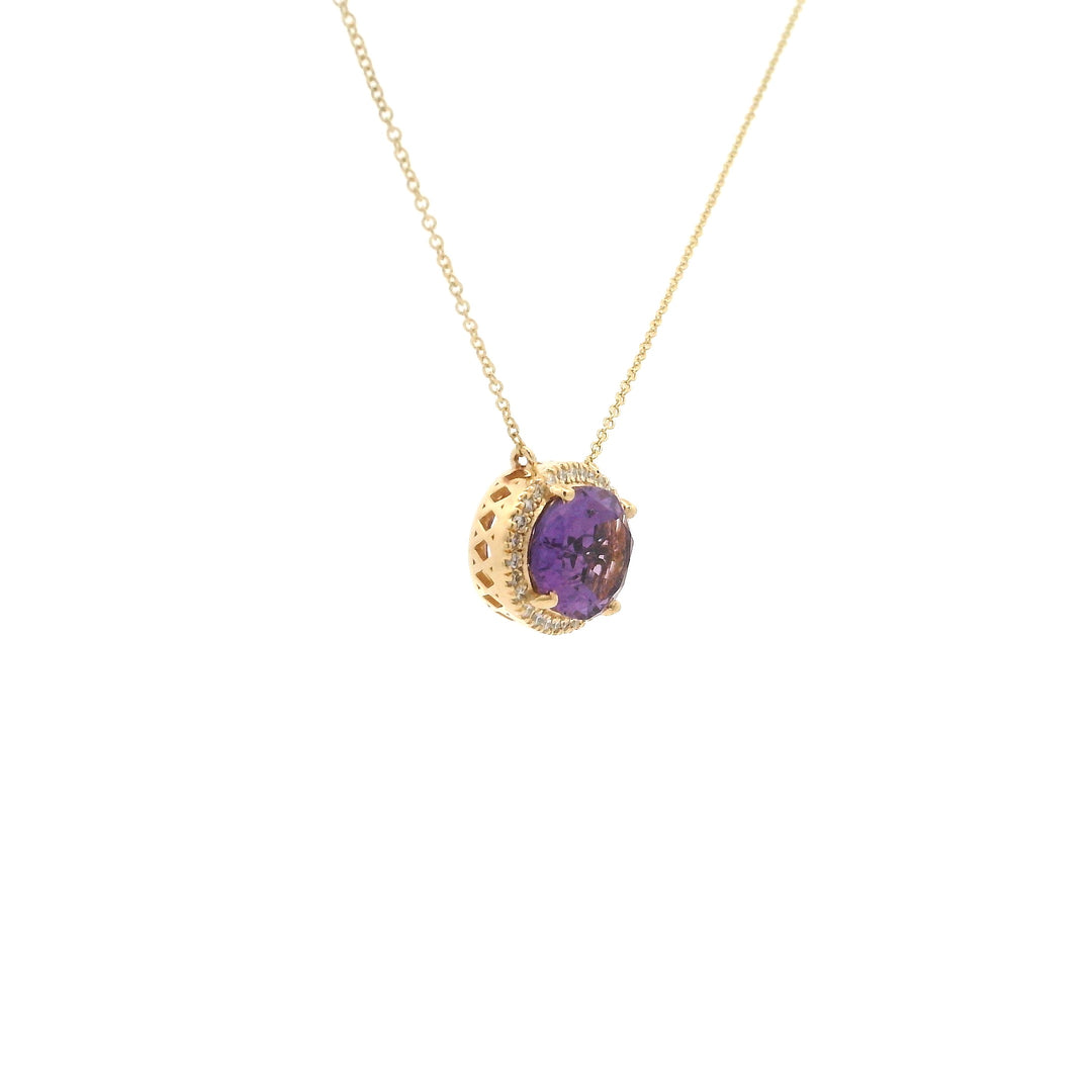 Halo Amethyst Bloom Necklace