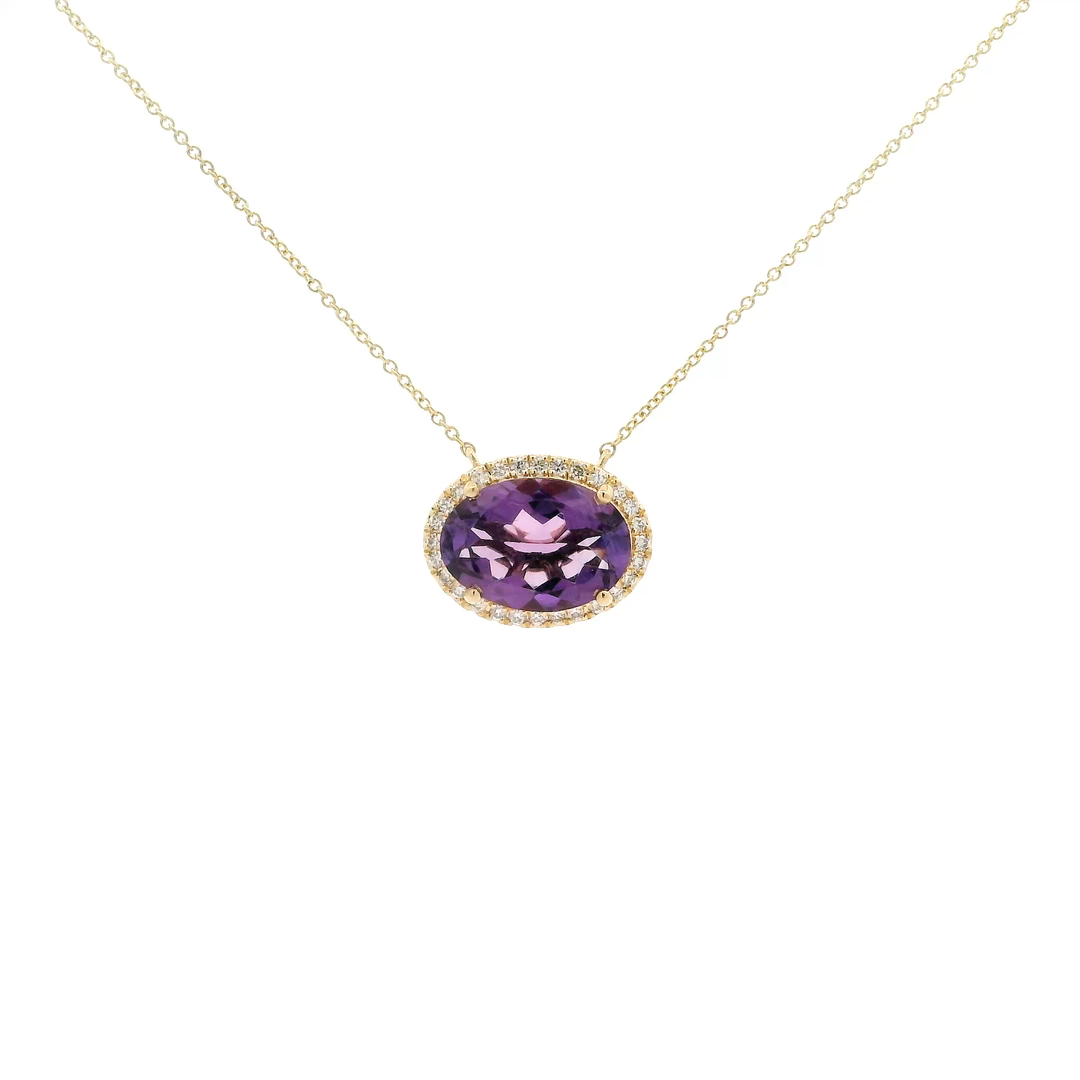 Halo Amethyst Bloom Necklace