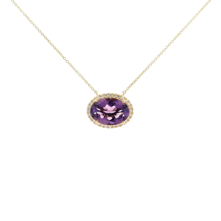 Halo Amethyst Bloom Necklace