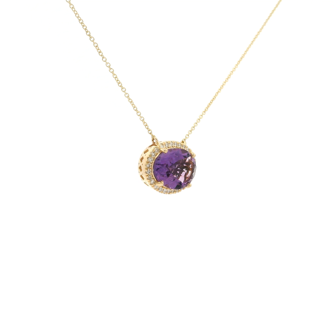 Halo Amethyst Bloom Necklace