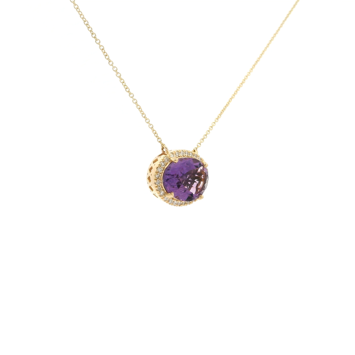 Halo Amethyst Bloom Necklace