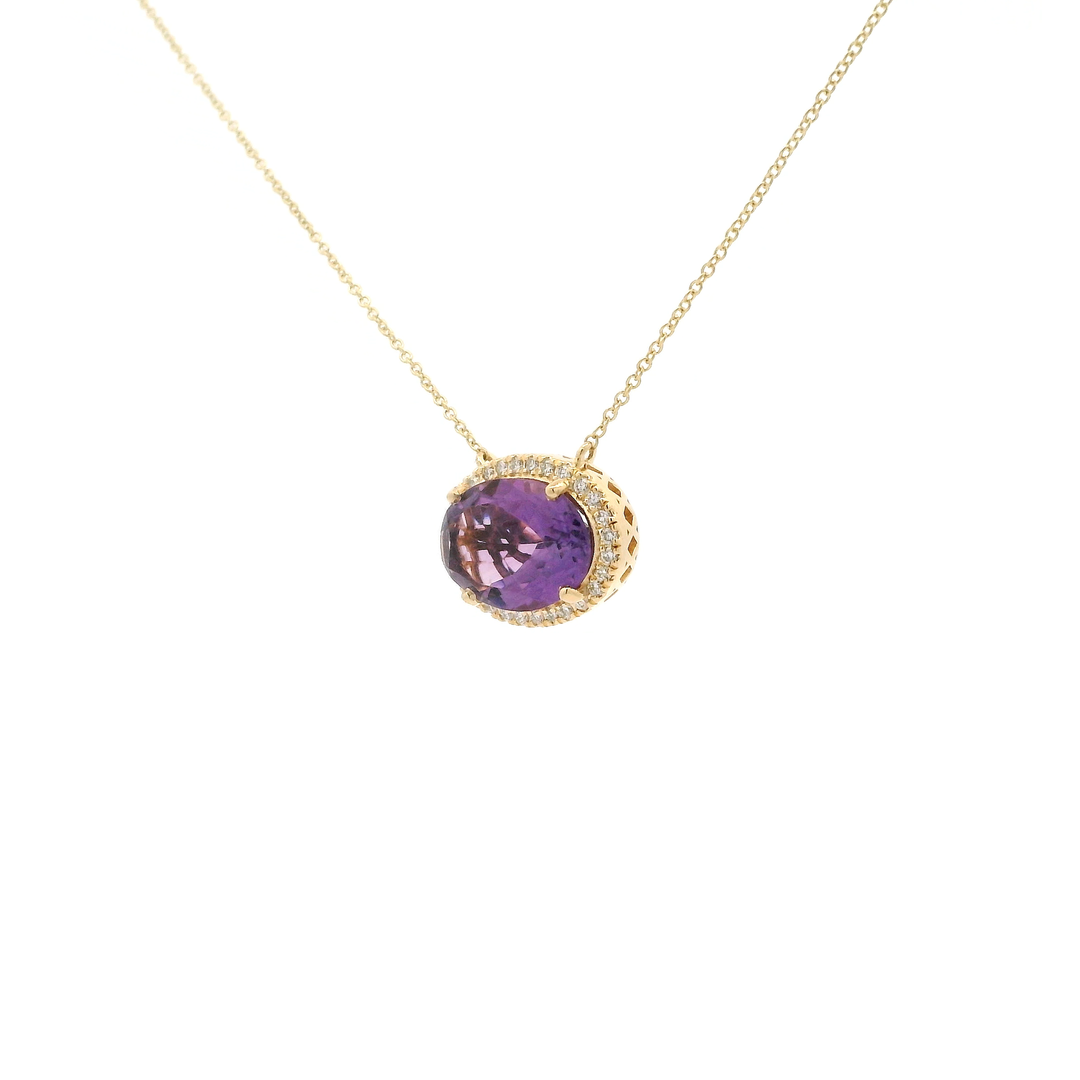Halo Amethyst Bloom Necklace