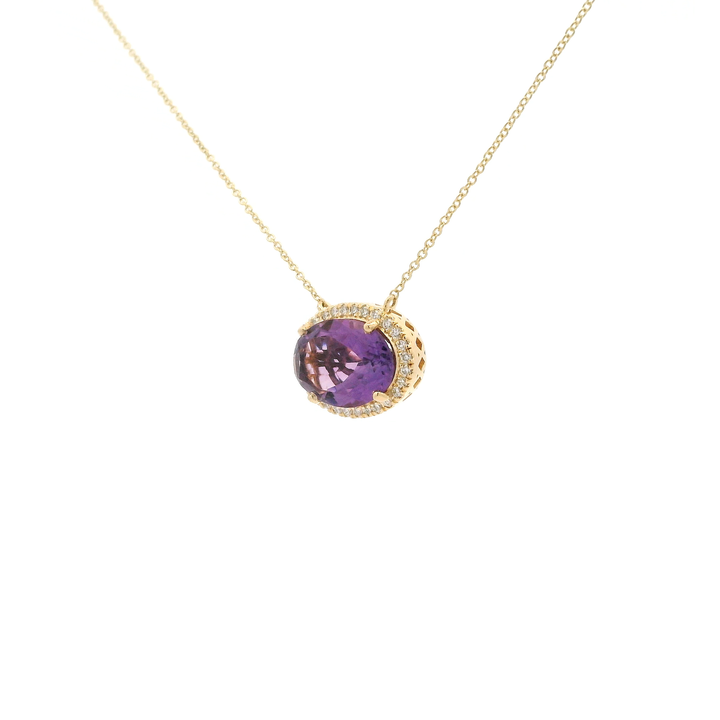 Halo Amethyst Bloom Necklace