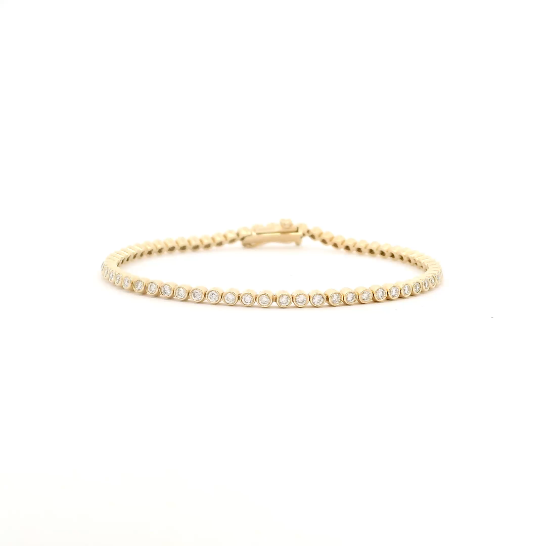 Bezeled Brilliance Tennis Bracelet