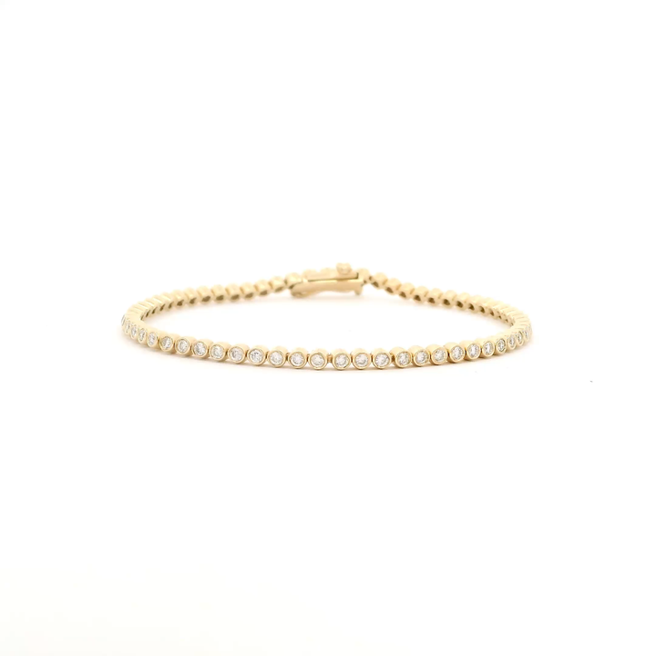 Bezeled Brilliance Tennis Bracelet