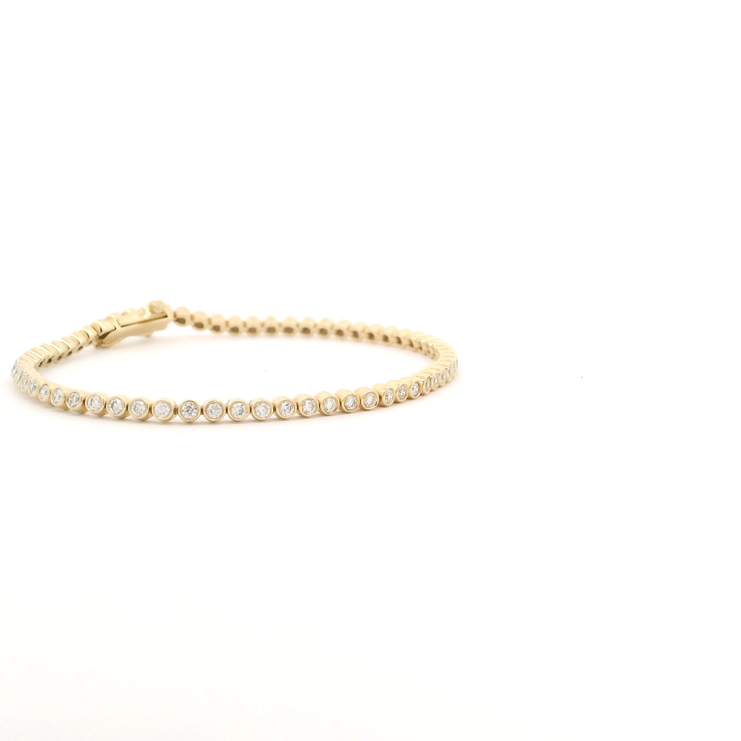 Bezeled Brilliance Tennis Bracelet