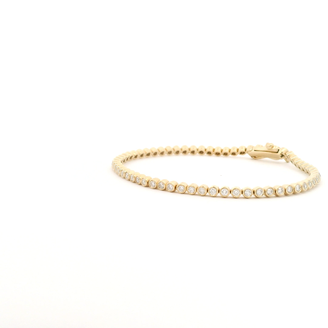 Bezeled Brilliance Tennis Bracelet