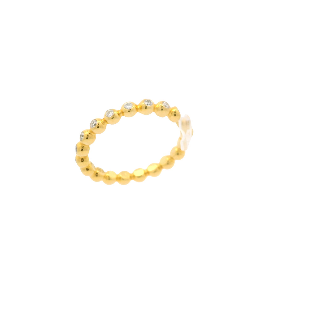 Golden Bezel Diamond Band