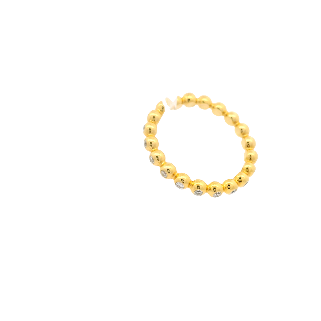 Golden Bezel Diamond Band