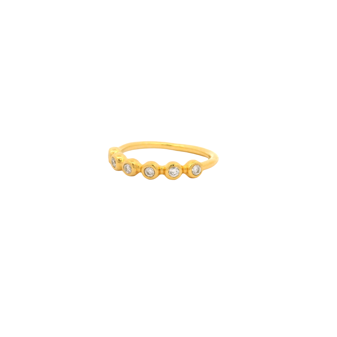 Bezeled Bubbles Diamond Ring