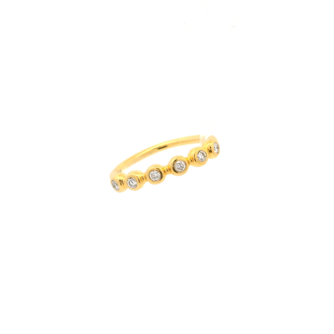 Bezeled Bubbles Diamond Ring
