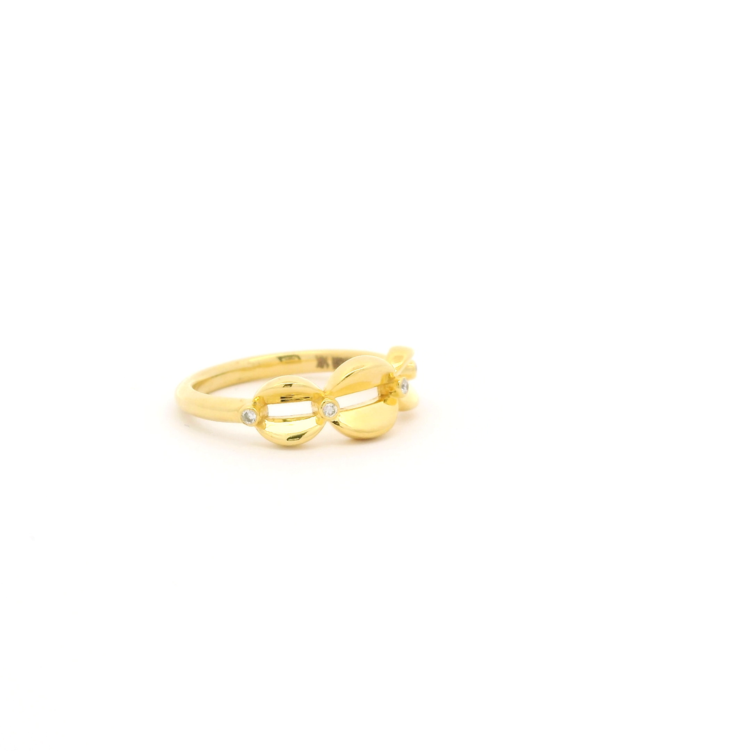 Golden Cloud & Diamond Ring