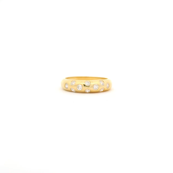 Scattered Diamond Statement Ring