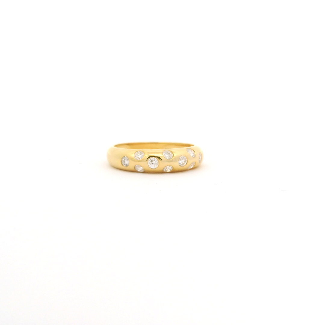 Scattered Diamond Statement Ring