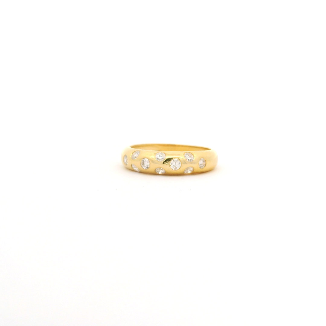 Scattered Diamond Statement Ring