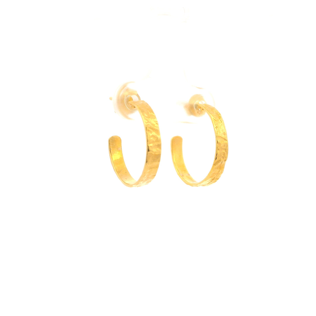 Hammered Hoop Earrings