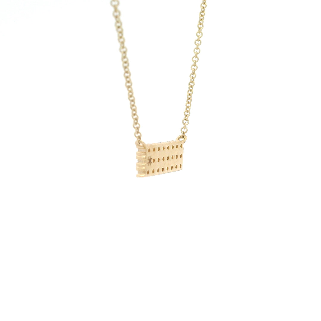 Dainty Domino Diamond Necklace