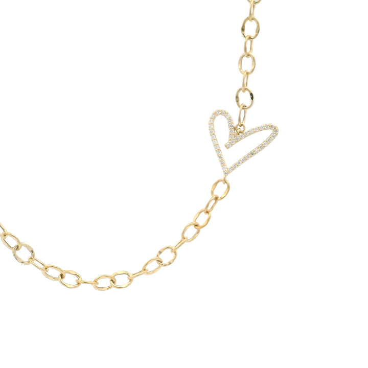 My Hearts Collection: Pave Diamond Single-Heart Necklace
