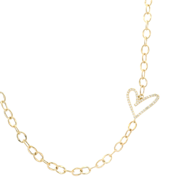 My Hearts Collection: Pave Diamond Single-Heart Necklace