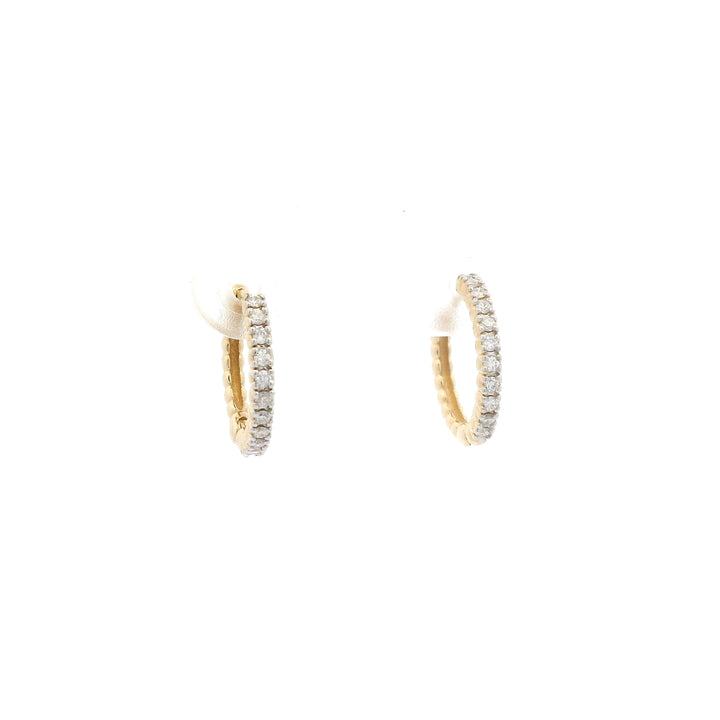 Round Brilliant Diamond Hoops