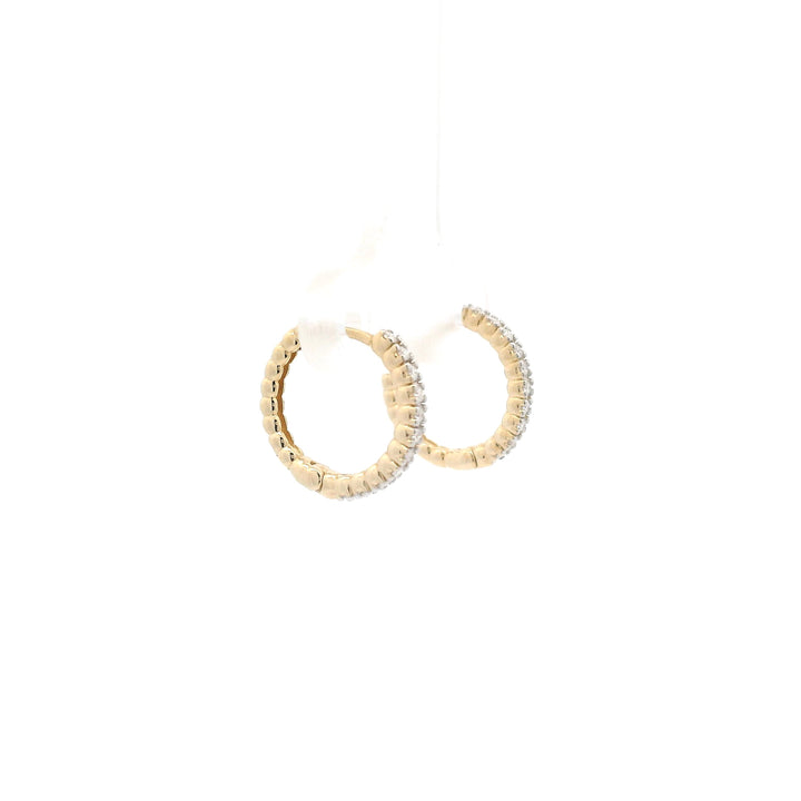 Round Brilliant Diamond Hoops
