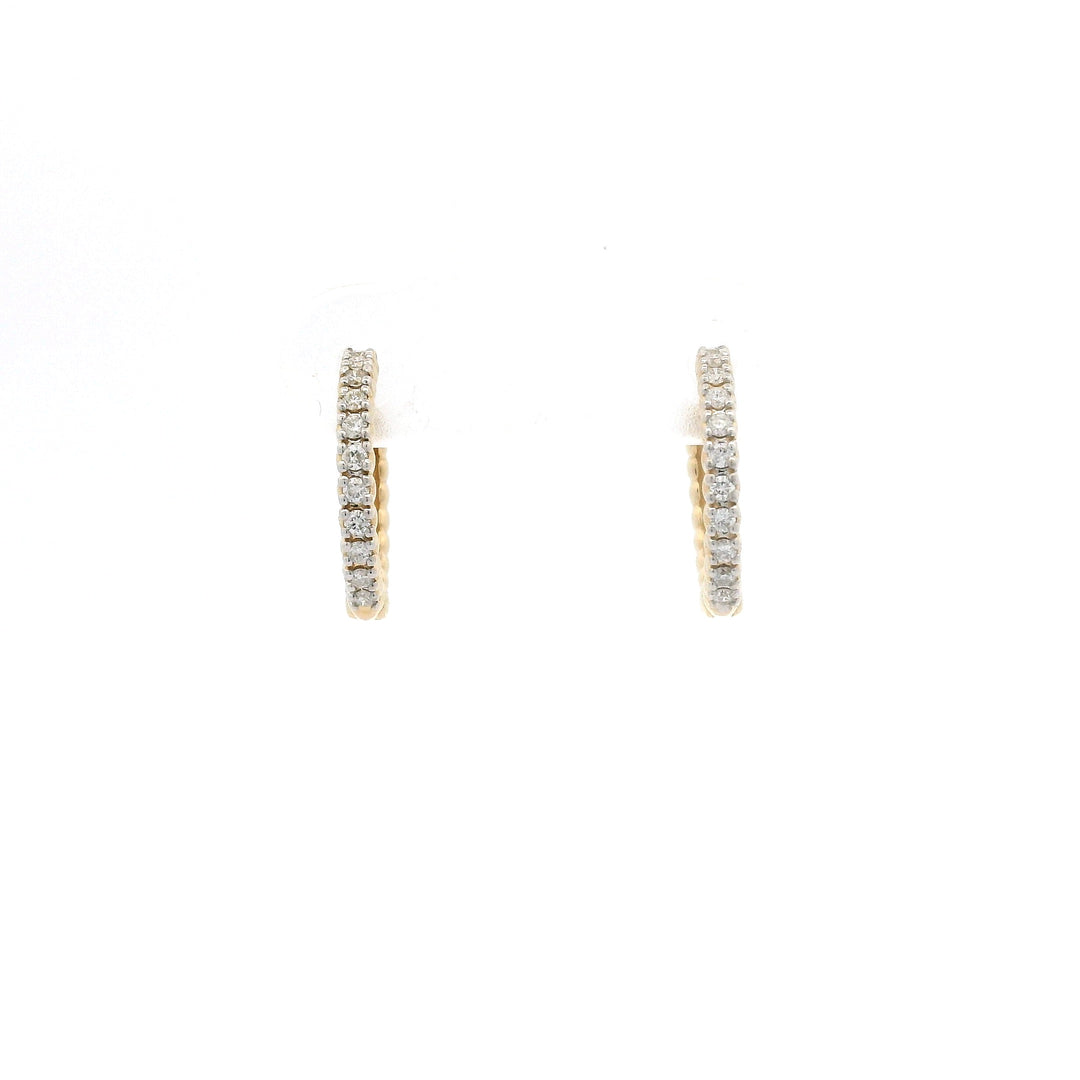 Round Brilliant Diamond Hoops