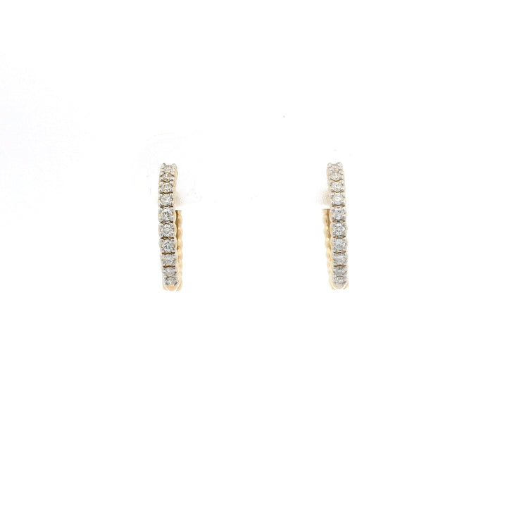 Round Brilliant Diamond Hoops