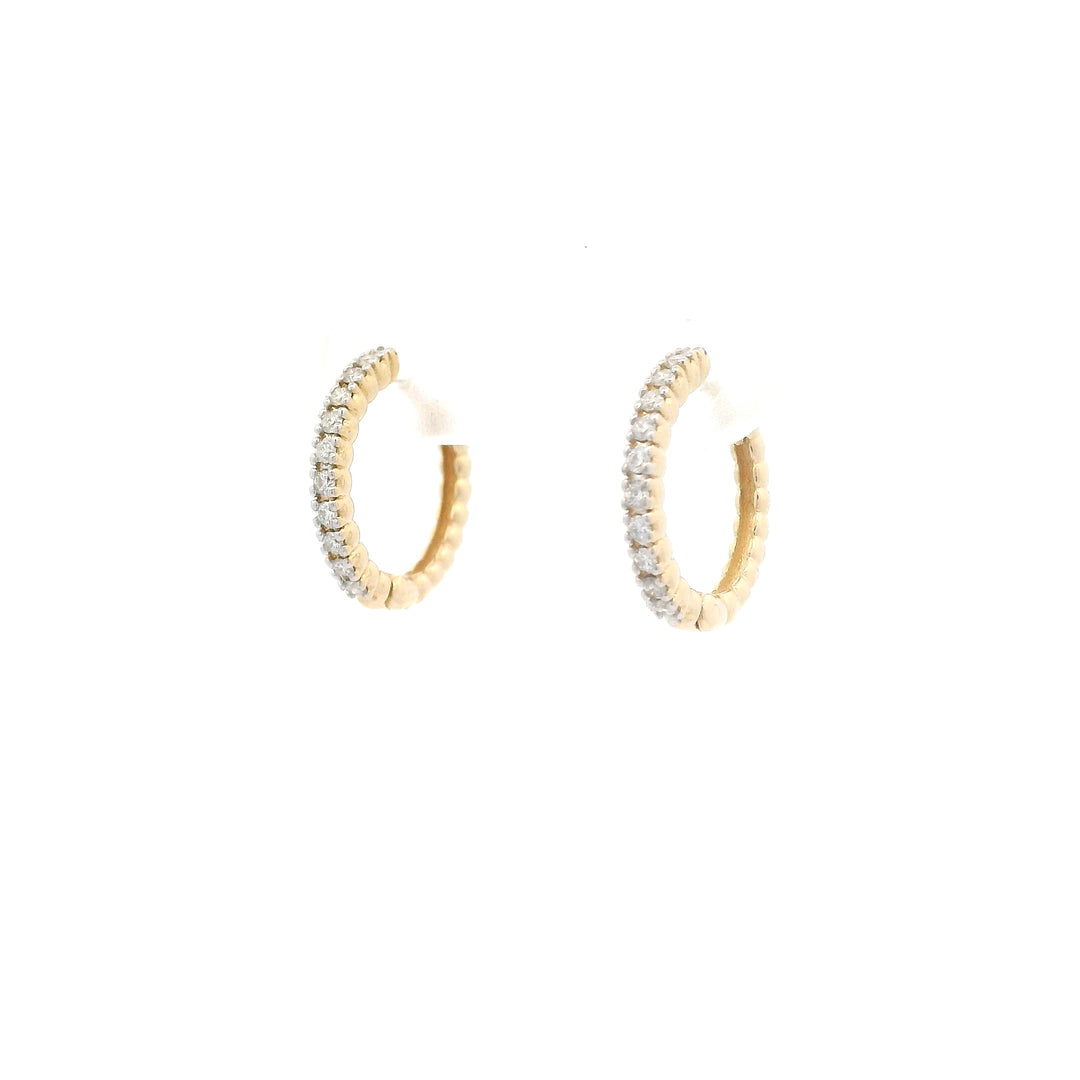 Round Brilliant Diamond Hoops