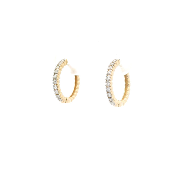 Round Brilliant Diamond Hoops