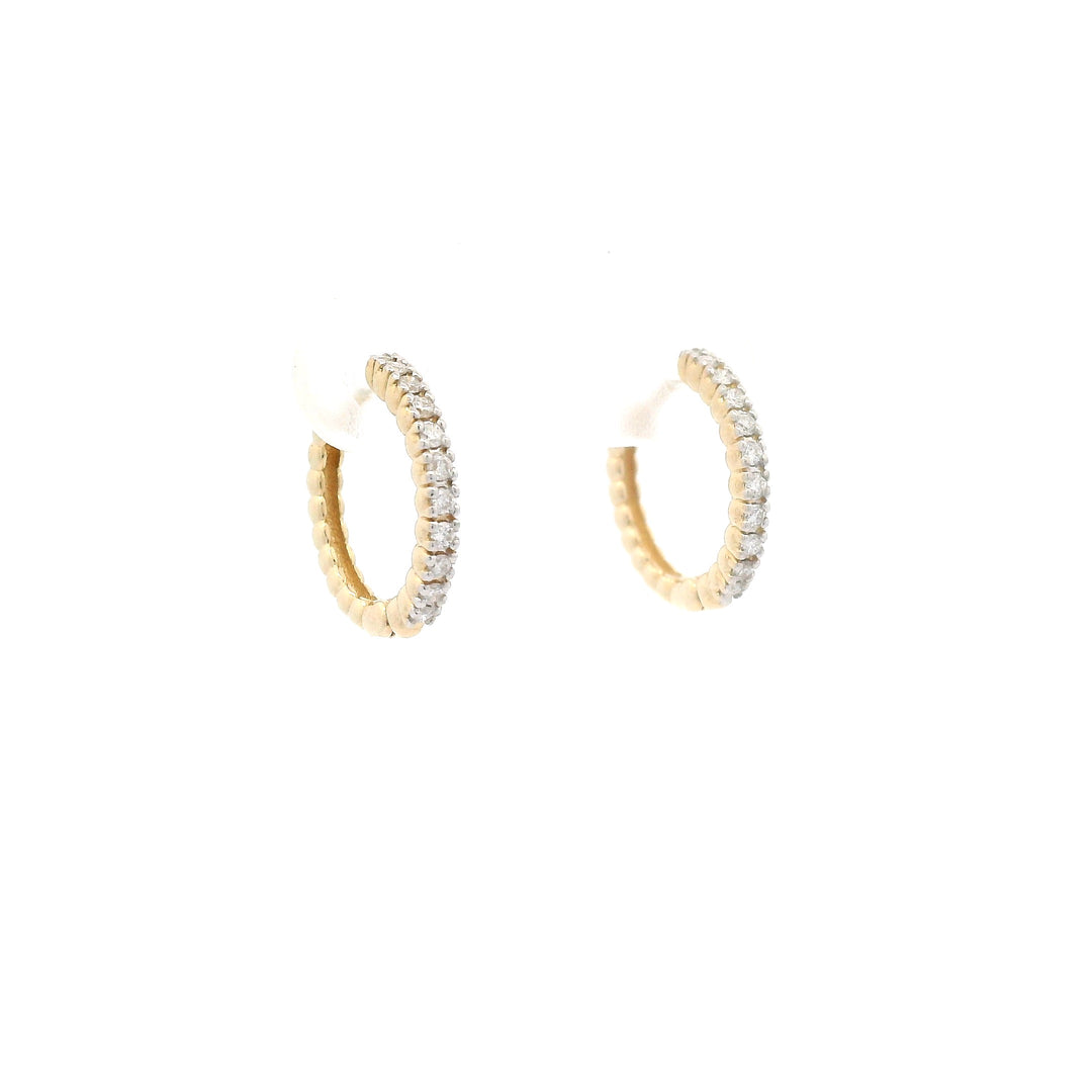 Round Brilliant Diamond Hoops