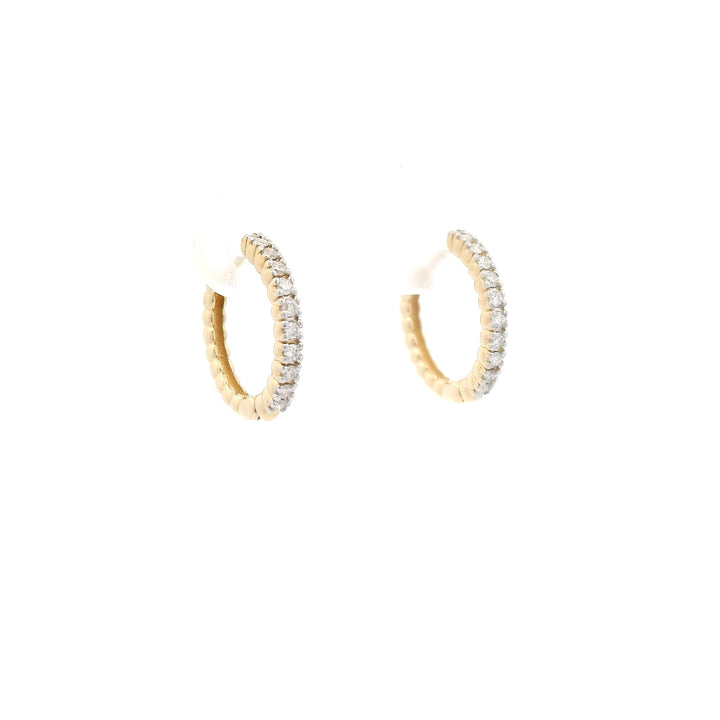 Round Brilliant Diamond Hoops
