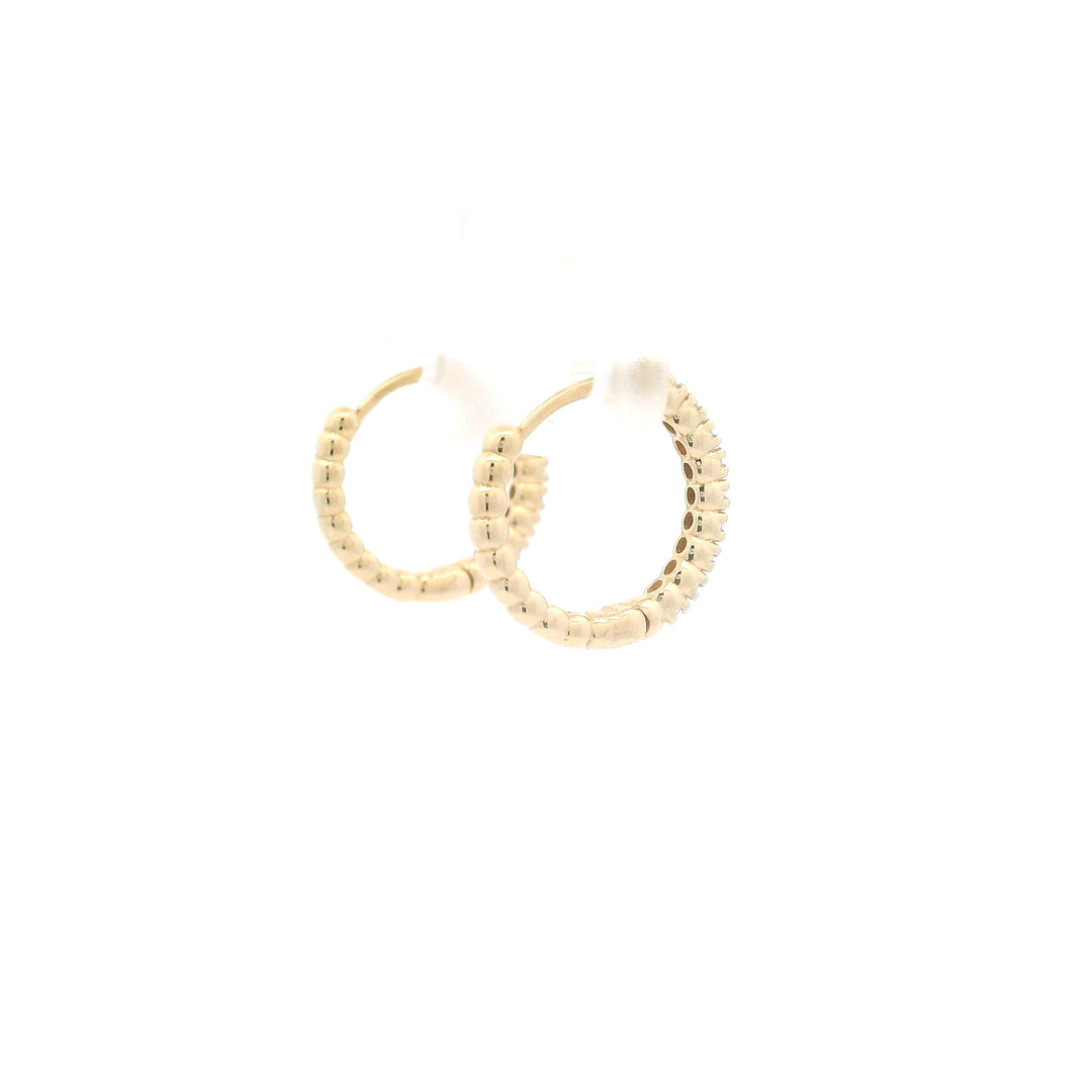 Round Brilliant Diamond Hoops