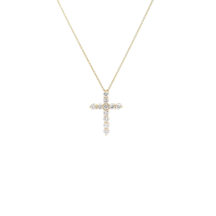 14K Gold & Diamond Cross Necklace