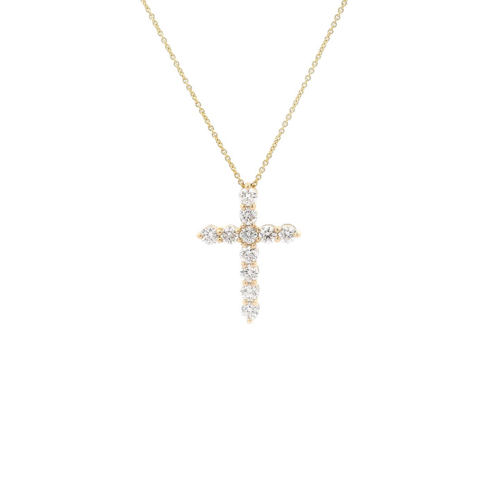 14K Gold & Diamond Cross Necklace
