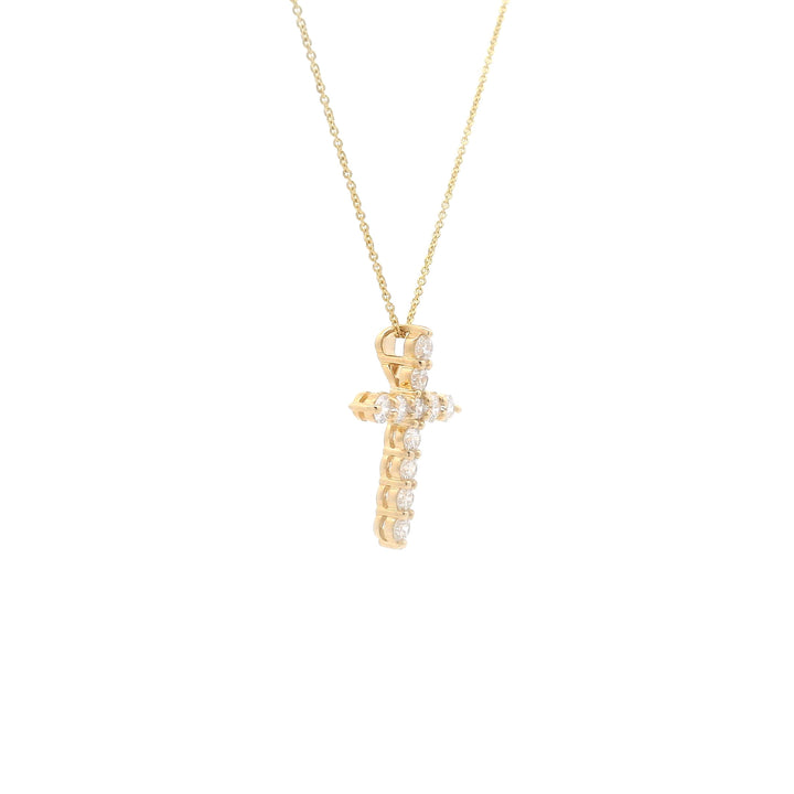 14K Gold & Diamond Cross Necklace