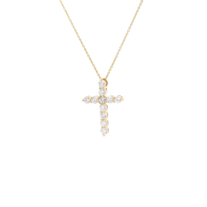 14K Gold & Diamond Cross Necklace