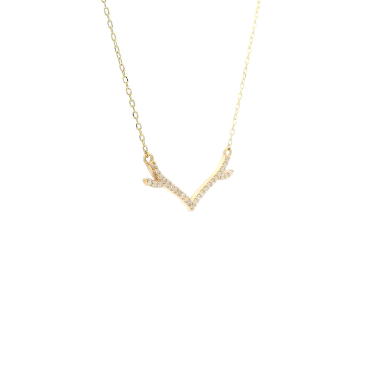 Pavé Diamond Antler Necklace
