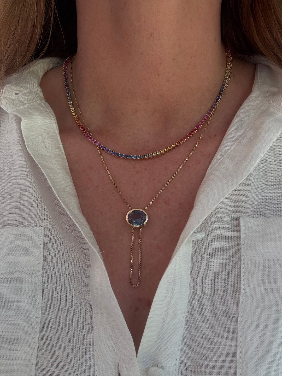Custom Design: Sapphire Cascade Necklace