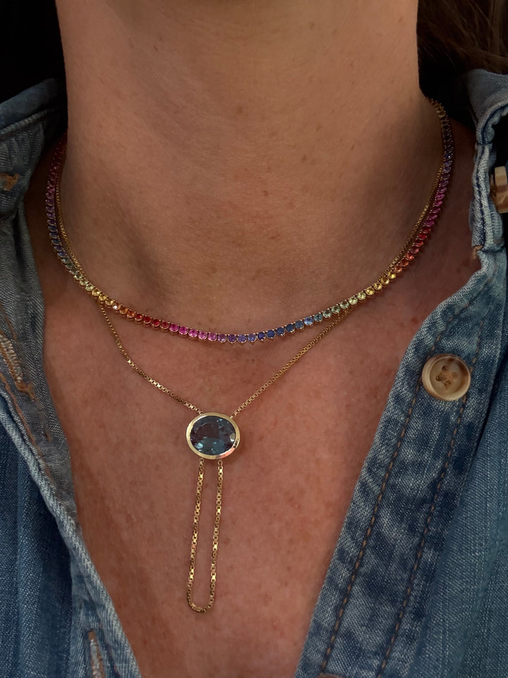 Custom Design: Sapphire Cascade Necklace