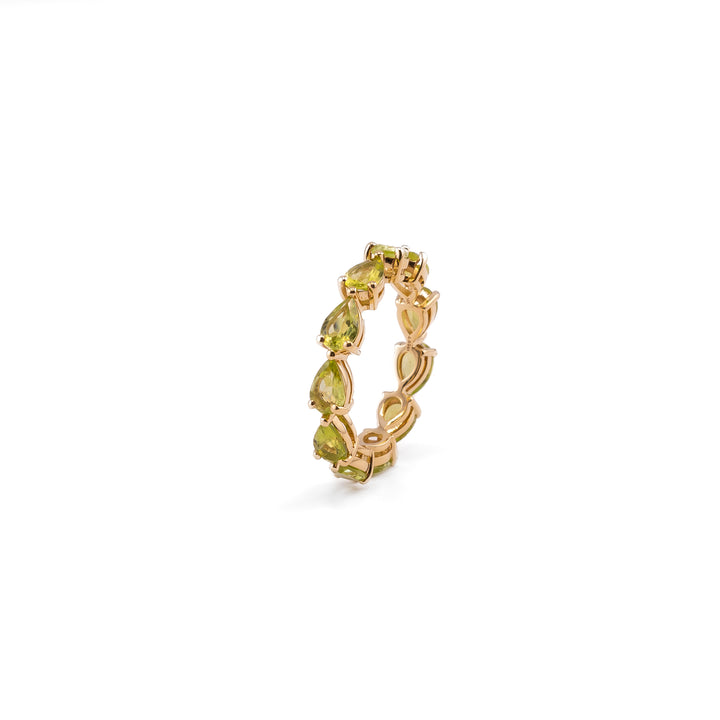 Chasing Pear Peridot Ring